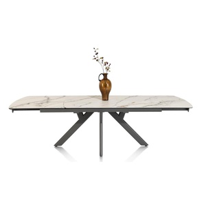 Table à rallonges 170(+60) x 100cm VEGAS Henders & Hazel marble blanc