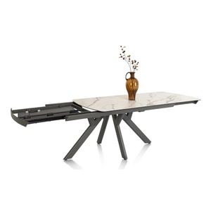 Table à rallonges 170(+60) x 100cm VEGAS Henders & Hazel marble blanc