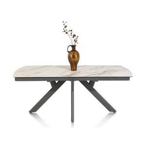 Table à rallonges 170(+60) x 100cm VEGAS Henders & Hazel marble blanc