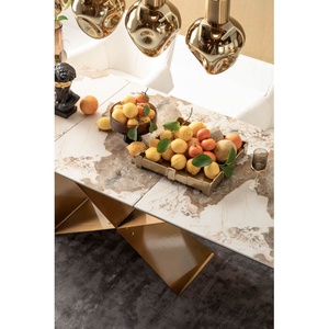 Table à rallonges 200(+60)x100cm CONNESSO Kare Design laiton