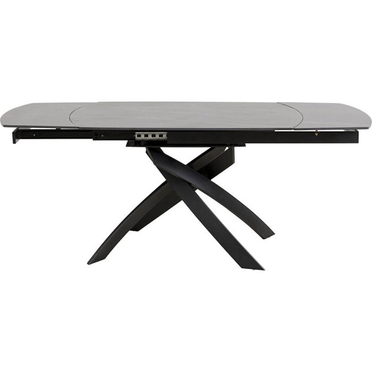 Table à rallonges TWIST Kare Design noir 120(30+30)X90cm