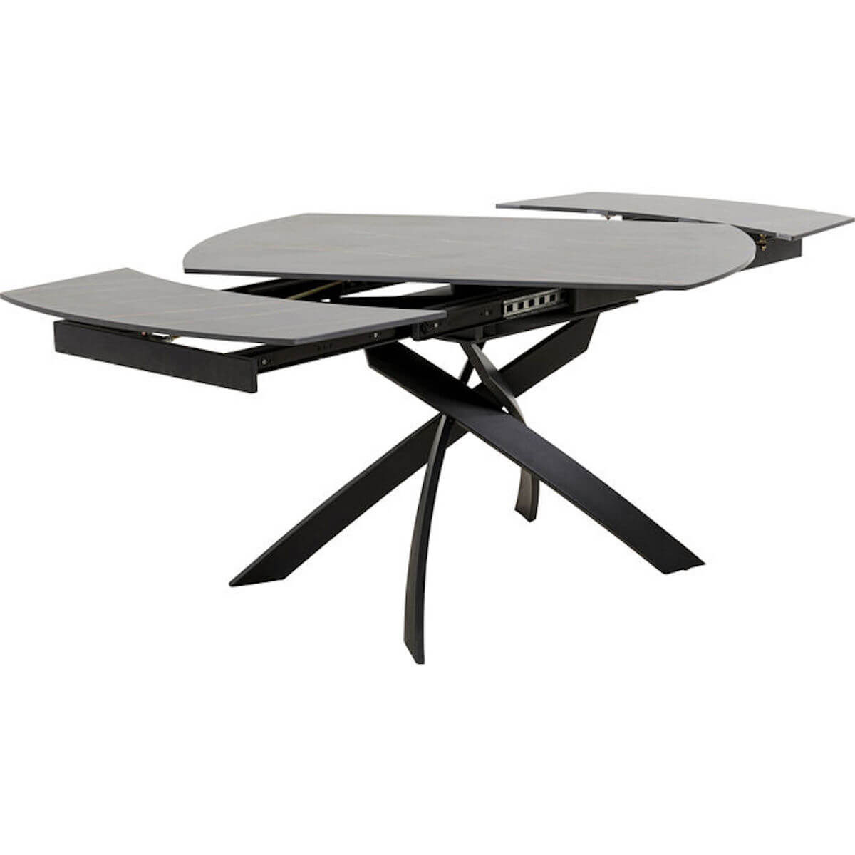 Table à rallonges TWIST Kare Design noir 120(30+30)X90cm