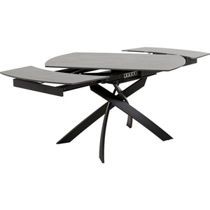 Table à rallonges TWIST Kare Design noir 120(30+30)X90cm