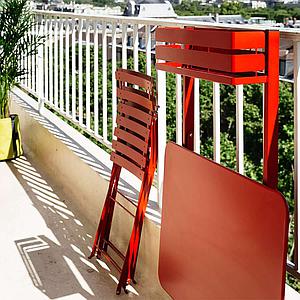 Table balcon BISTRO Fermob rouge piment