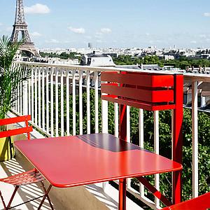 Table balcon BISTRO Fermob rouge piment