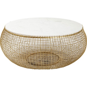 Table basse 100cm CESTA MARBLE Kare Design doré