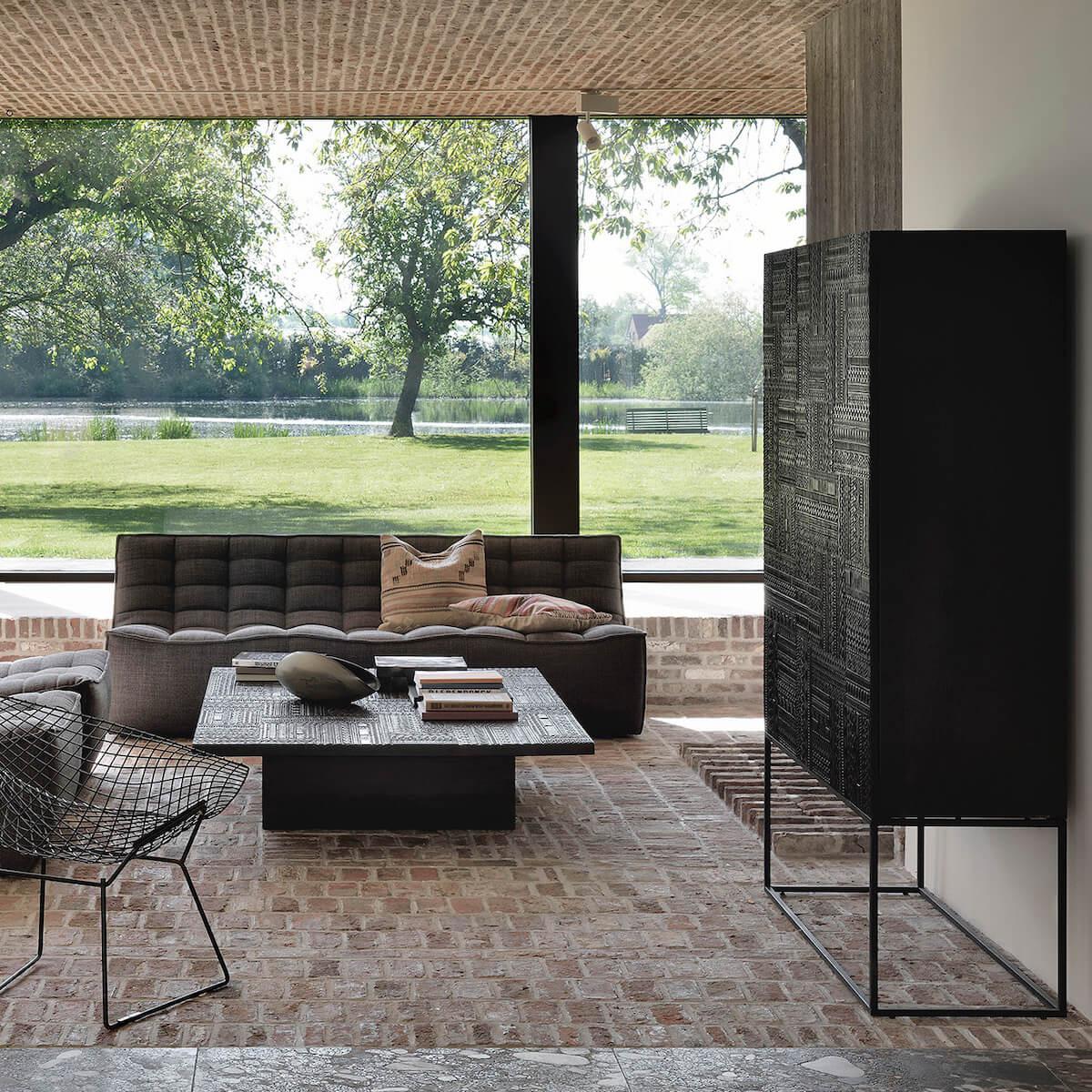 Table basse 120x170cm TABWA BLOK Ethnicraft teck noir