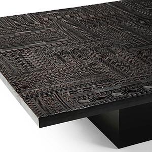 Table basse 120x170cm TABWA BLOK Ethnicraft teck noir