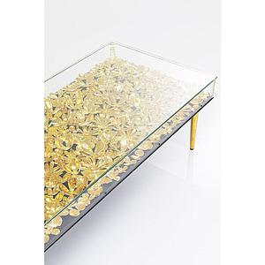 Table basse 120x60cm GOLD FLOWERS Kare Design