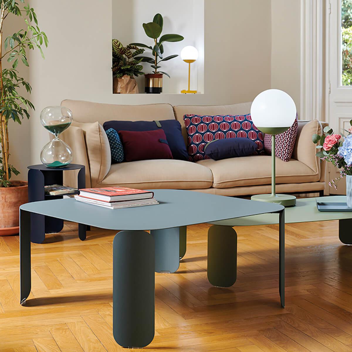 Table basse 120x70cm 29H BEBOP Fermob rouge ocre