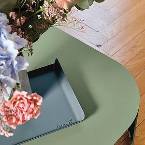 Table basse 120x70cm 29H BEBOP Fermob rouge ocre