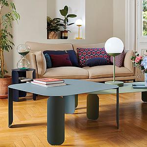 Table basse 120x70cm 29H BEBOP Fermob rouge ocre