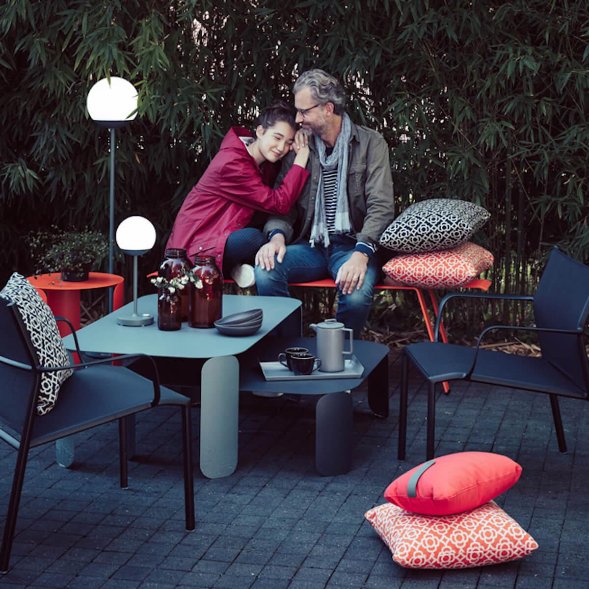 Table basse 120x70cm 42H BEBOP Fermob coquelicot