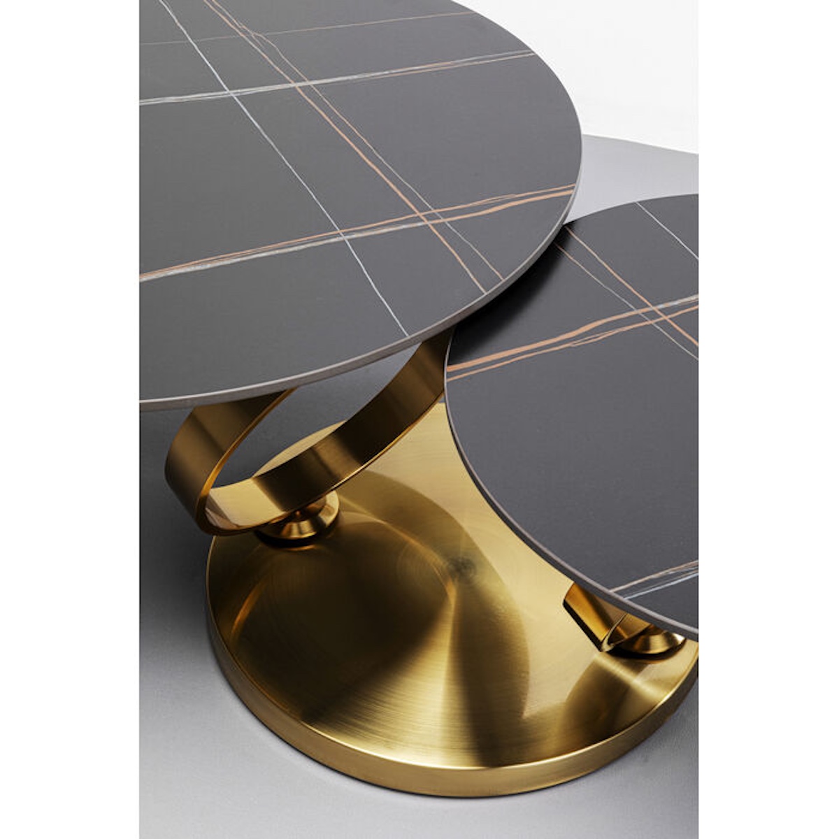 Table basse 132x80cm BEVERLY Kare Design Gold
