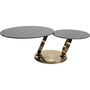 Table basse 132x80cm BEVERLY Kare Design Gold
