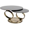 Table basse 132x80cm BEVERLY Kare Design Gold