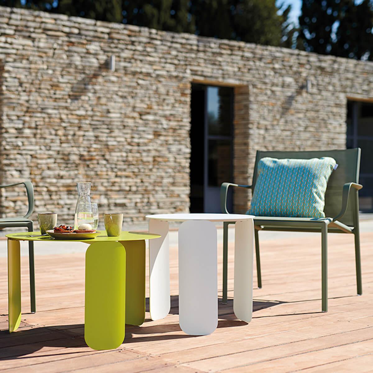Table basse 45cm BEBOP Fermob blanc coton