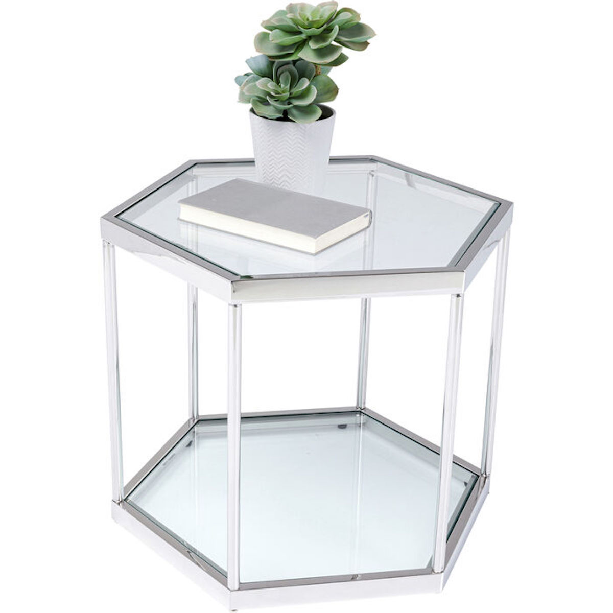 Table basse 45cm COMB KARE DESIGN argenté