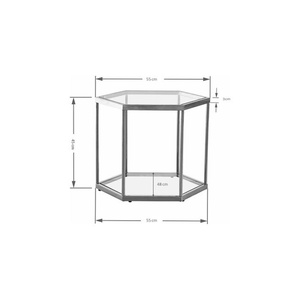 Table basse 45cm COMB KARE DESIGN argenté