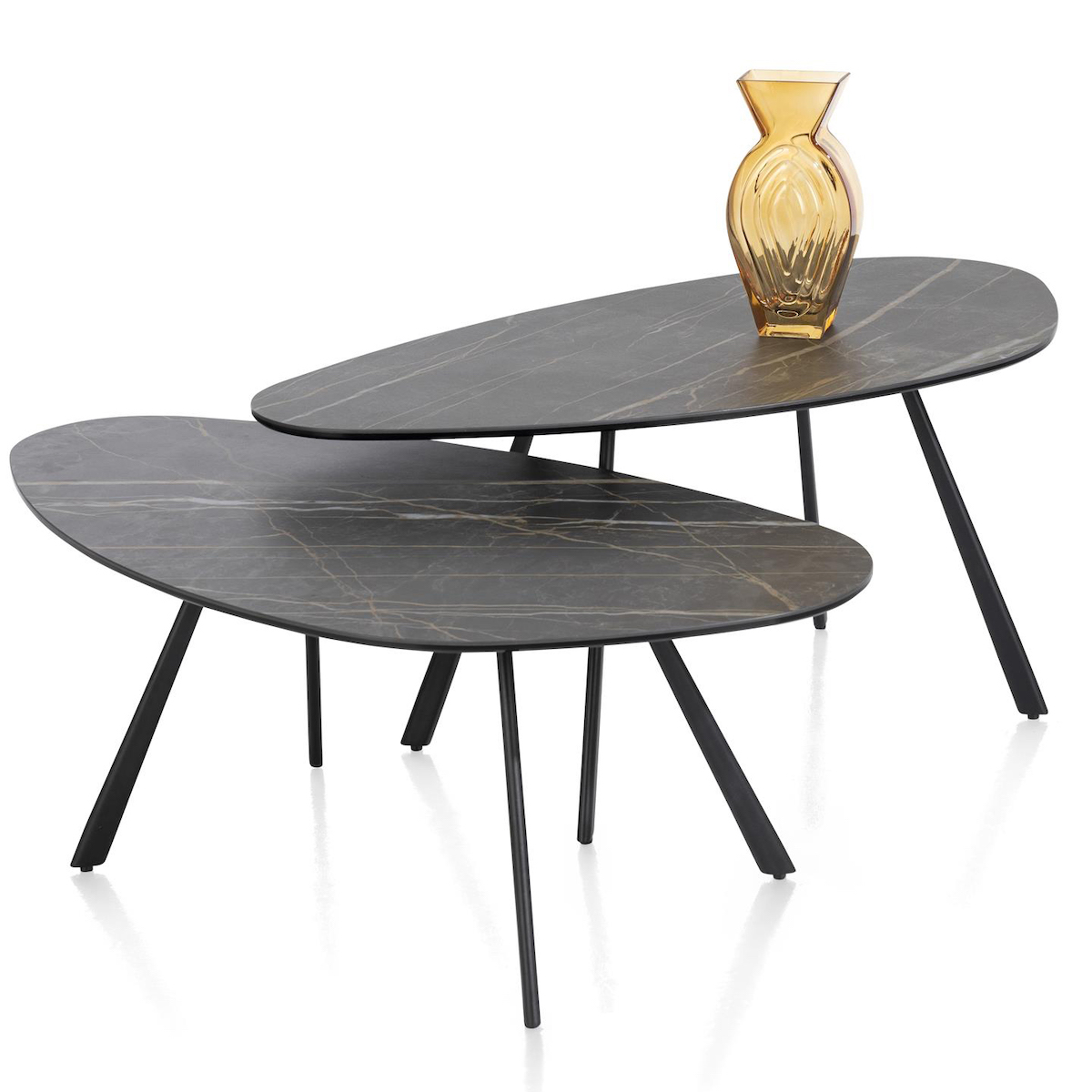 Table basse 49x94cm H42cm MONTELLO Xooon Noire