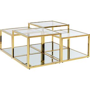 Table basse 4pcs ORION Kare Design doré