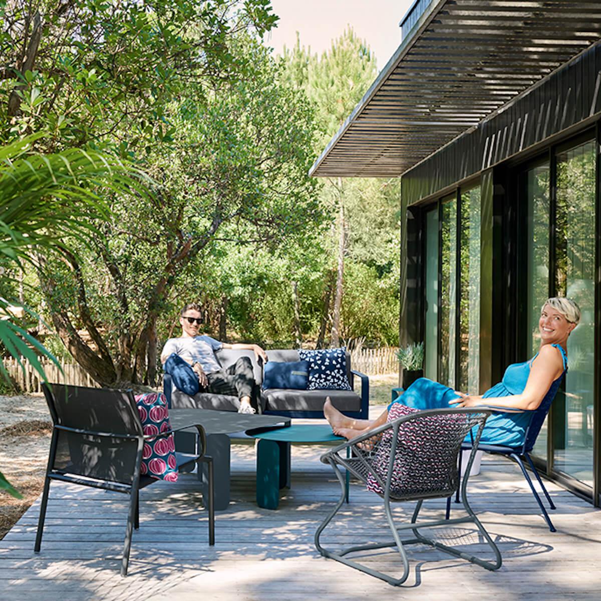 Table basse 60cm BEBOP Fermob gris métal