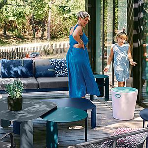 Table basse 60cm BEBOP Fermob gris métal