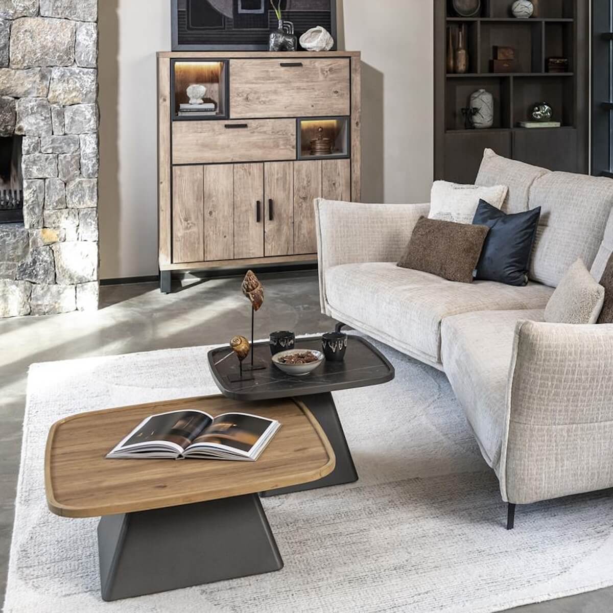 Table basse 60x60x42cm OSKAR Henders & Hazel Onyx