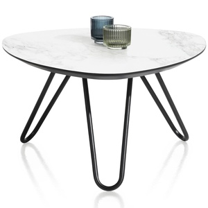 Table basse 68x68cm MASURA Xooon marbre blanc
