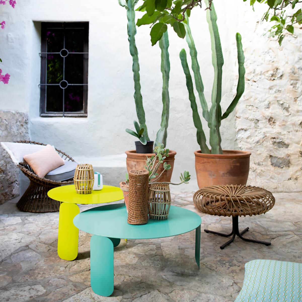 Table basse 80cm BEBOP Fermob coquelicot