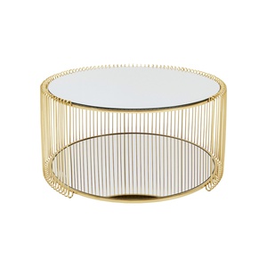 Table basse 80cm Wire Double Kare Design laiton