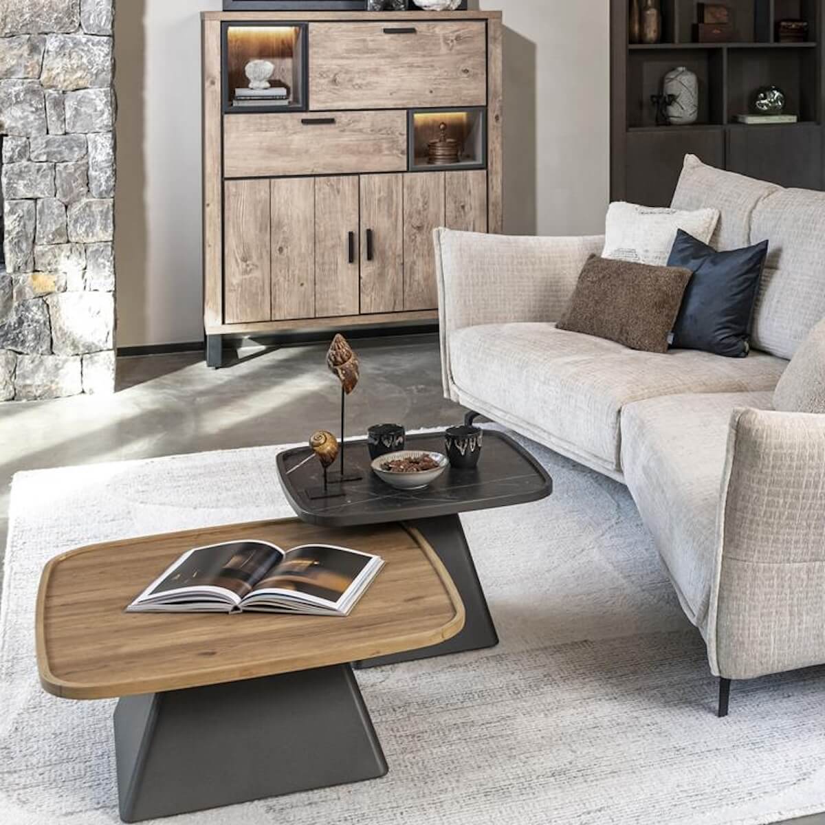 Table basse 80x80x35cm OSKAR Henders & Hazel Naturel