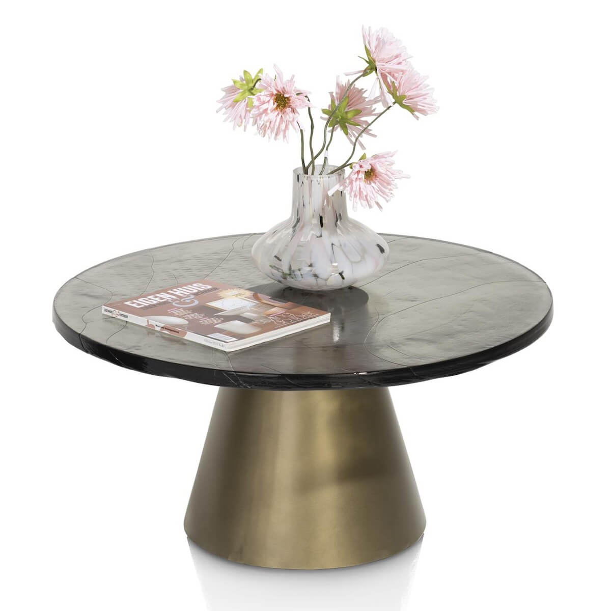 Table basse 81x81x35cm ELOY Henders & Hazel verre