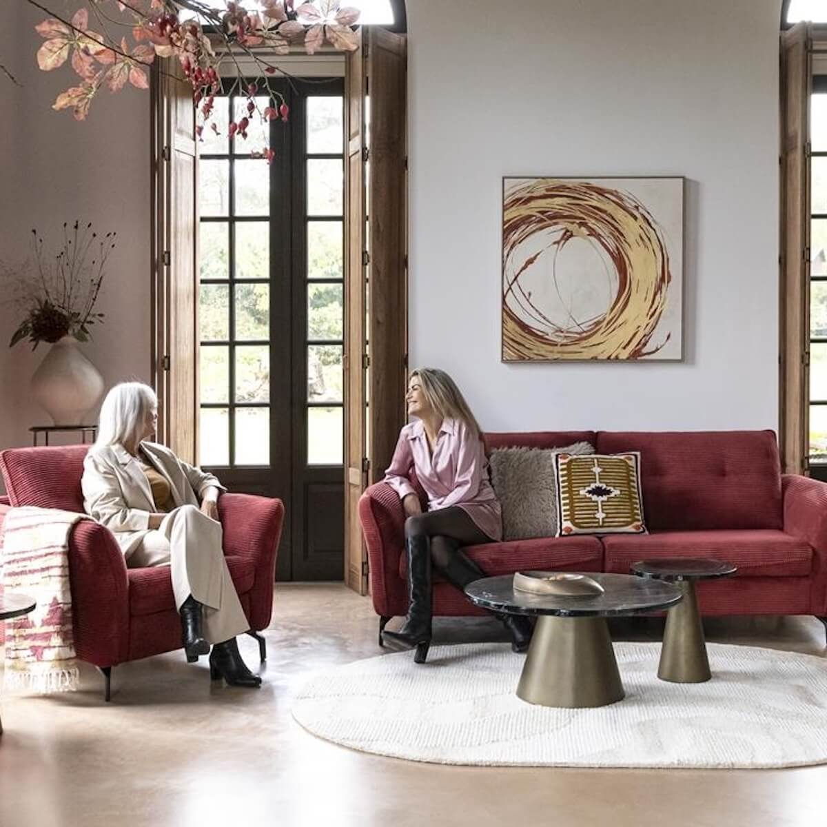 Table basse 81x81x35cm ELOY Henders & Hazel verre