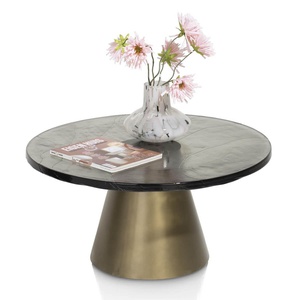 Table basse 81x81x35cm ELOY Henders & Hazel verre