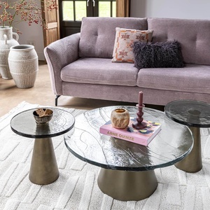 Table basse 81x81x35cm ELOY Henders & Hazel verre