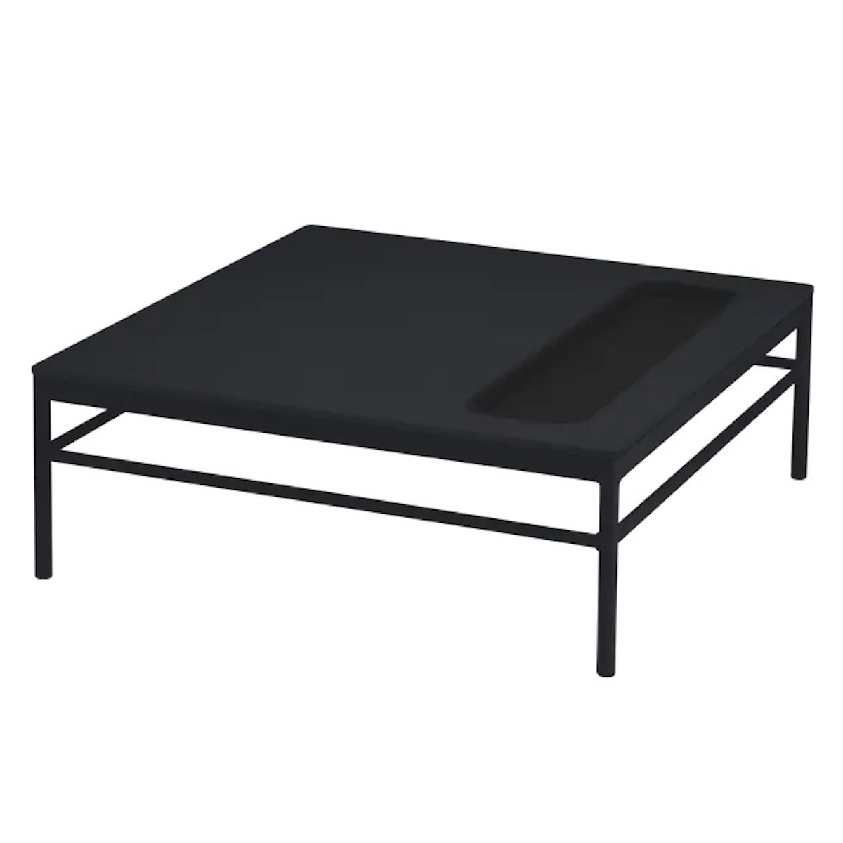 Table basse 85x85cm RIVAGE Vlaemynck basalte avec niche