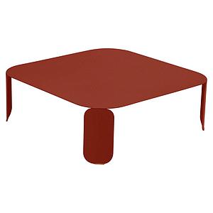 Table basse 90x90cm 29H BEBOP Fermob rouge ocre