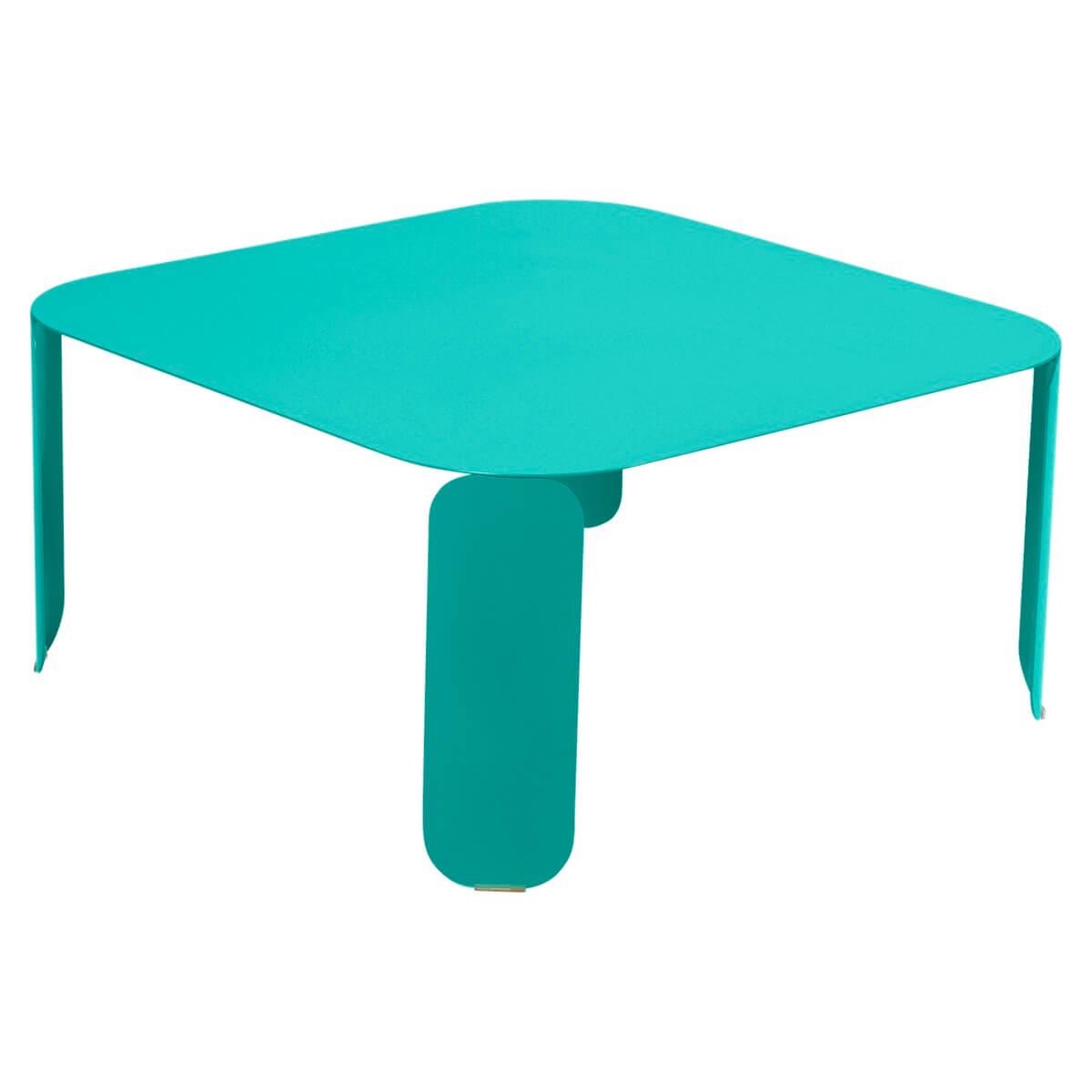 Table basse 90x90cm 42H BEBOP Fermob bleu lagune