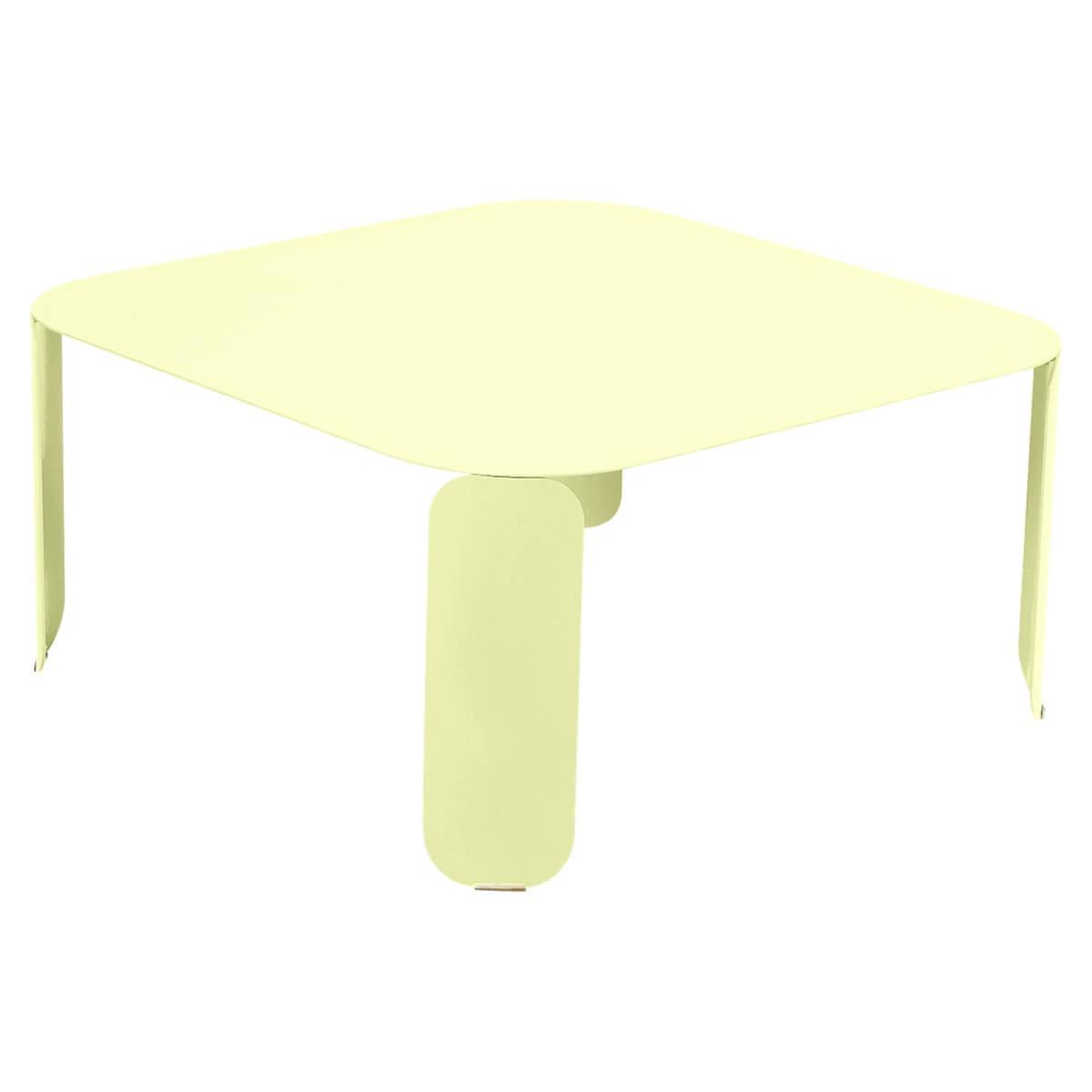 Table basse 90x90cm 42H BEBOP Fermob citron givré