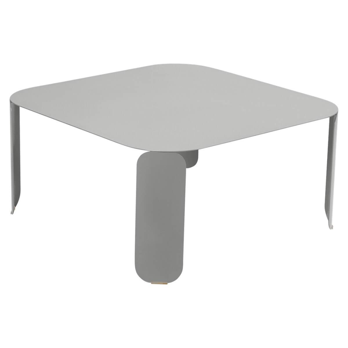 Table basse 90x90cm 42H BEBOP Fermob gris métal
