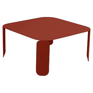 Table basse 90x90cm 42H BEBOP Fermob rouge ocre