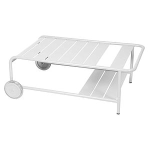 Table basse à roues LUXEMBOURG Fermob Blanc coton