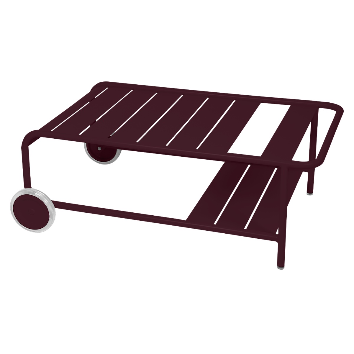Table basse à roues LUXEMBOURG Fermob cerise noir
