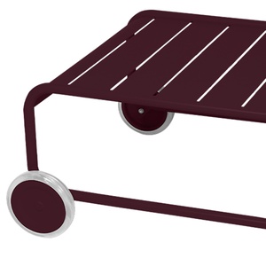 Table basse à roues LUXEMBOURG Fermob cerise noir