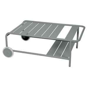Table basse à roues LUXEMBOURG Fermob gris lapilli