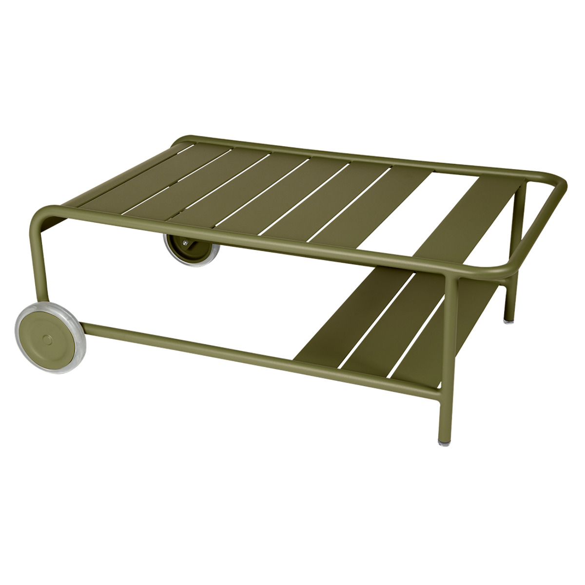 Table basse à roues LUXEMBOURG Fermob vert pesto