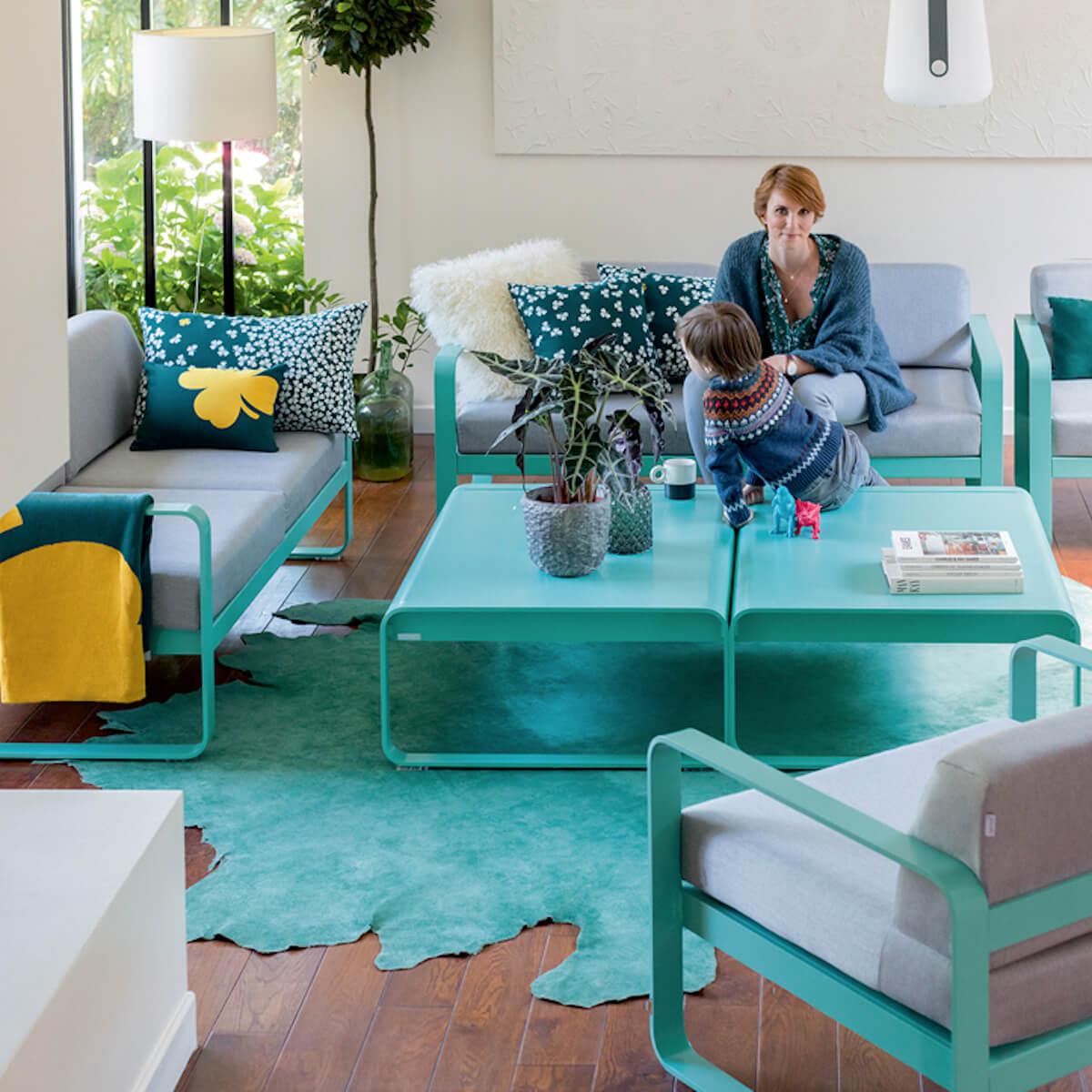 Table basse BELLEVIE Fermob orange capucine