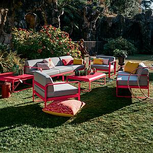 Table basse BELLEVIE Fermob rouge coquelicot