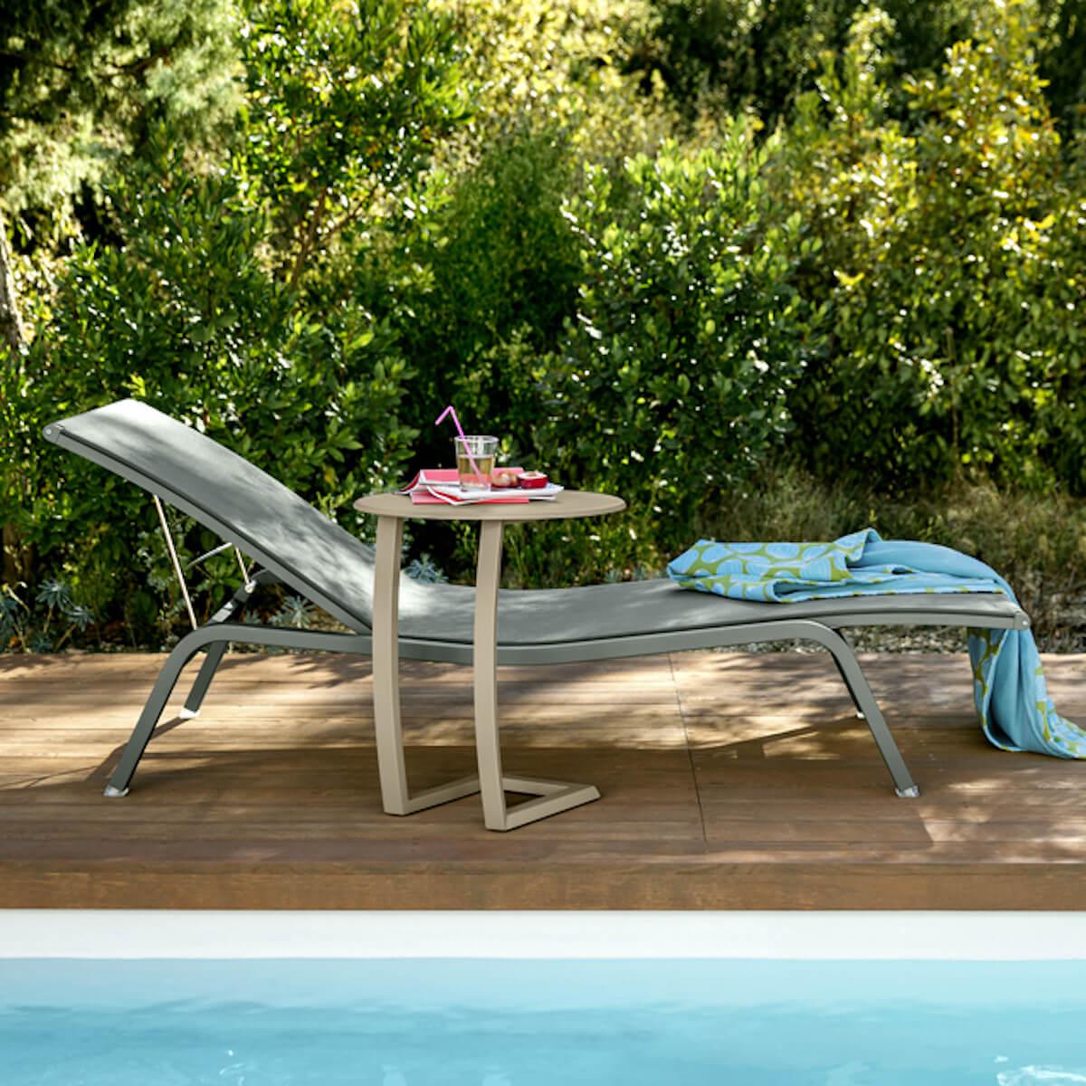 Table basse déportée ALIZE Fermob blanc coton